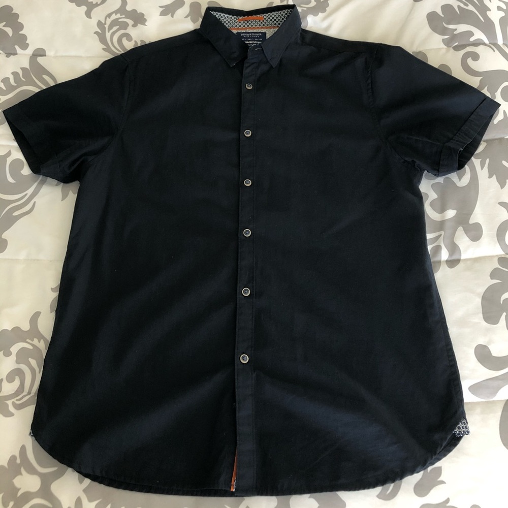 Denim & Flower Short-Sleeve Shirt